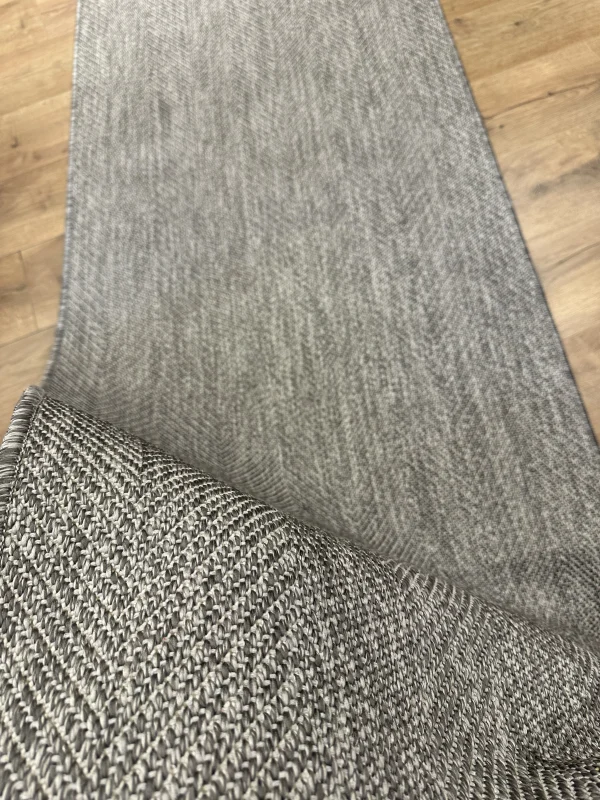 Destan Sisal Plus Özel Ölçü Jüt Sisal Modern Mutfak Salon Koridor Halısı Gri