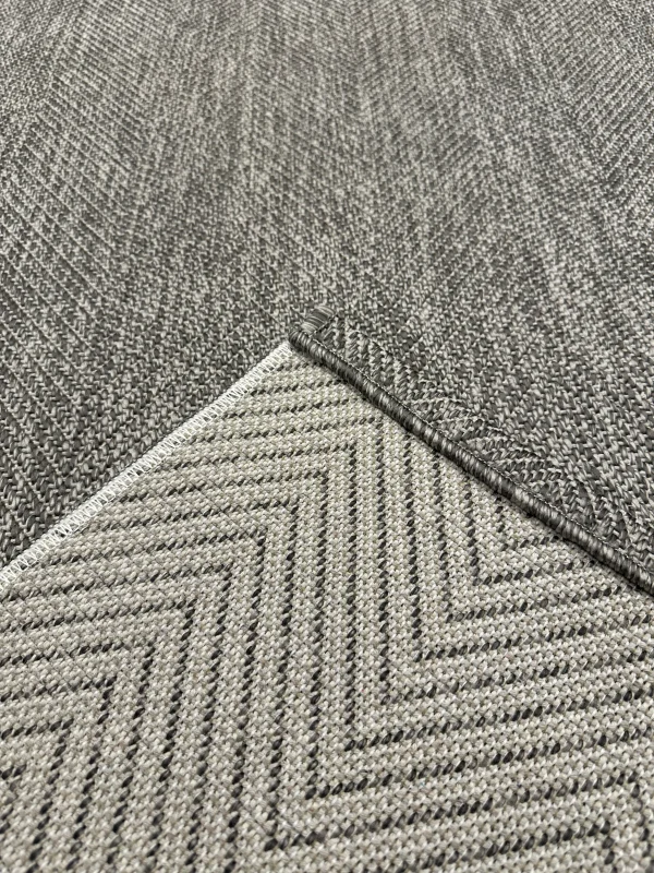 Destan Sisal Plus Özel Ölçü Jüt Sisal Modern Mutfak Salon Koridor Halısı Gri