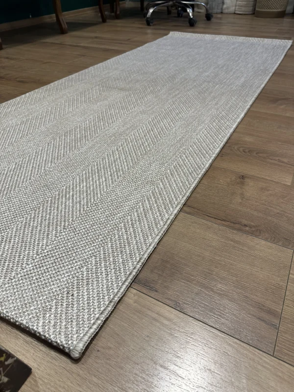 Destan Sisal Plus Özel Ölçü Jüt Sisal Modern Mutfak Salon Koridor Halısı Vizon
