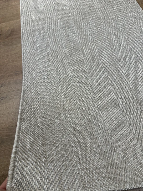 Destan Sisal Plus Özel Ölçü Jüt Sisal Modern Mutfak Salon Koridor Halısı Vizon