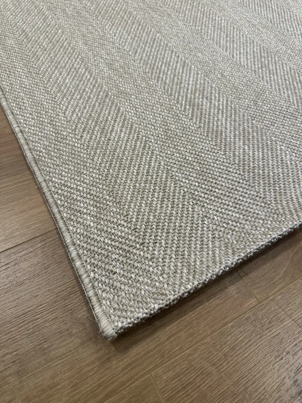 Destan Sisal Plus Özel Ölçü Jüt Sisal Modern Mutfak Salon Koridor Halısı Vizon