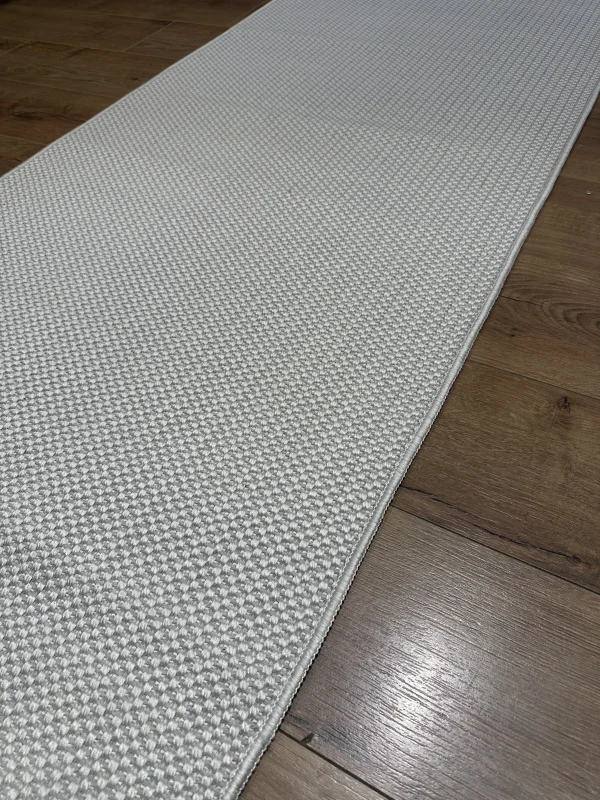 Destan Sisal Plus Özel Ölçü Jüt Sisal Modern Mutfak Salon Koridor Halısı Düz Krem