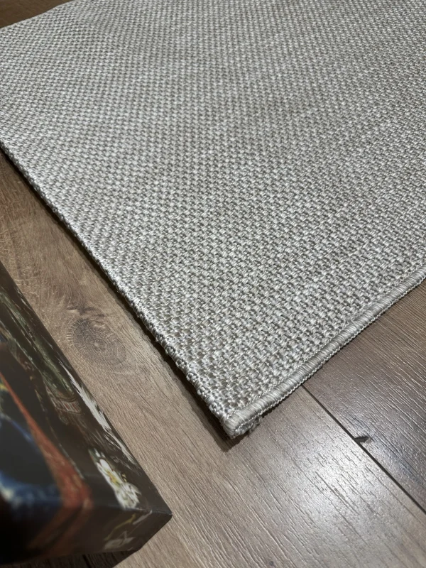 Destan Sisal Plus Özel Ölçü Jüt Sisal Modern Mutfak Salon Koridor Halısı Düz Vizon