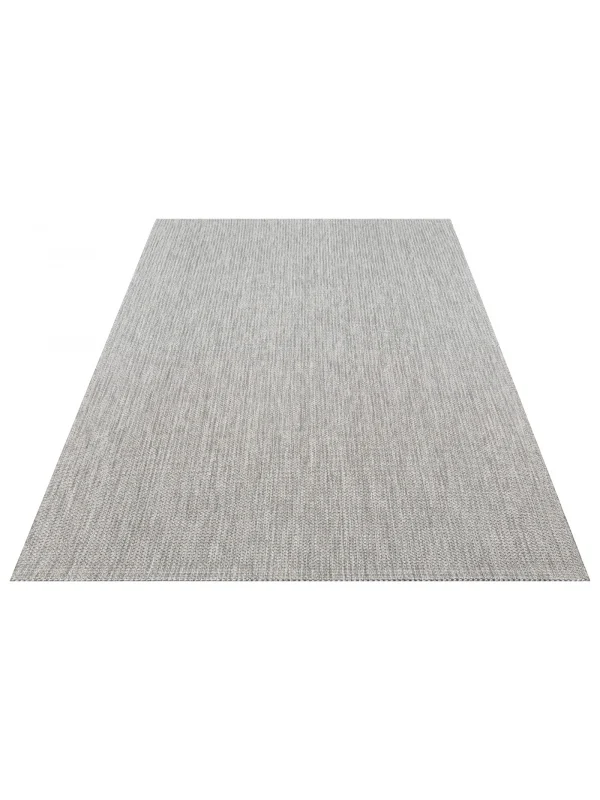 Destan Sisal Plus Özel Ölçü Jüt Sisal Modern Mutfak Salon Koridor Halısı Düz Gri