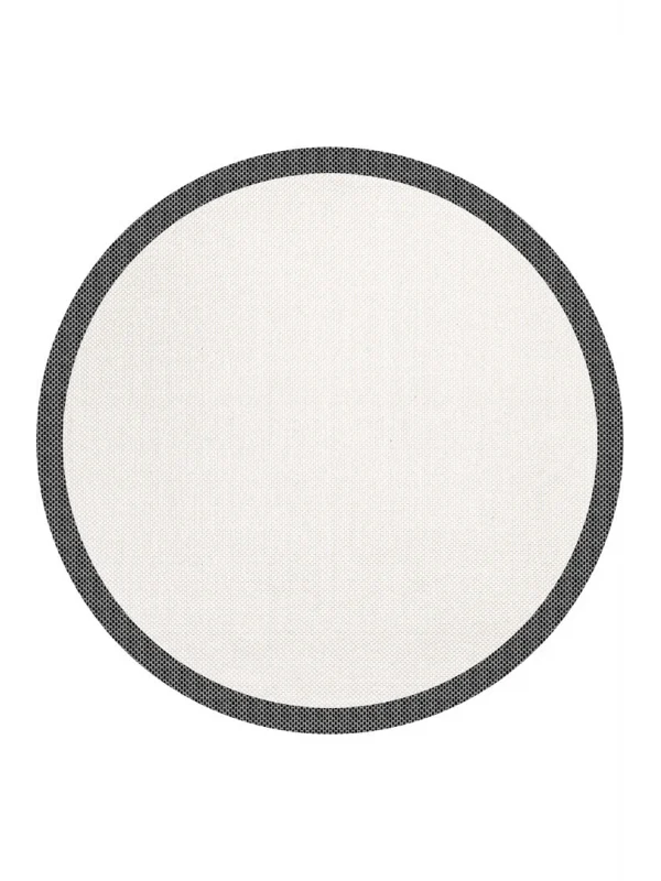 Destan Natura Sisal Bordürlü Özel Ölçü Tam Çerçeveli Jüt Sisal Modern Halı Ntr11 Siyah-Krem