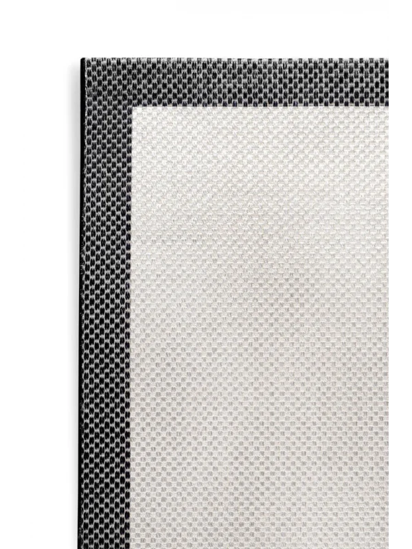 Destan Natura Sisal Bordürlü Özel Ölçü Tam Çerçeveli Jüt Sisal Modern Halı Ntr11 Siyah-Krem