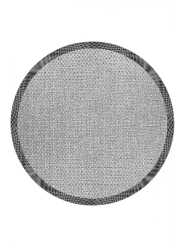 Destan Natura Sisal Bordürlü Özel Ölçü Tam Çerçeveli Jüt Sisal Modern Halı Ntr07 Antrasit-Gri