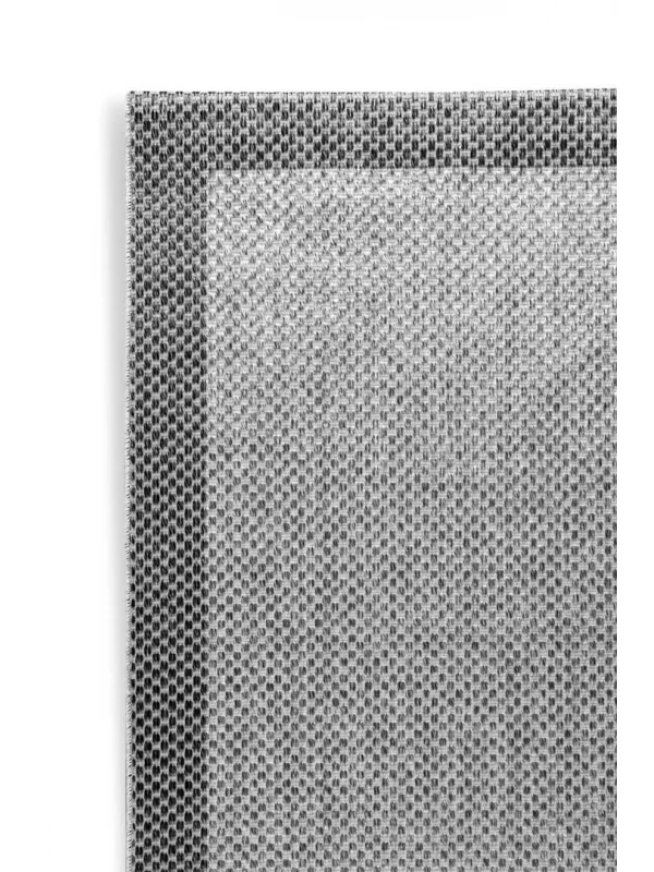 Destan Natura Sisal Bordürlü Özel Ölçü Tam Çerçeveli Jüt Sisal Modern Halı Ntr07 Antrasit-Gri