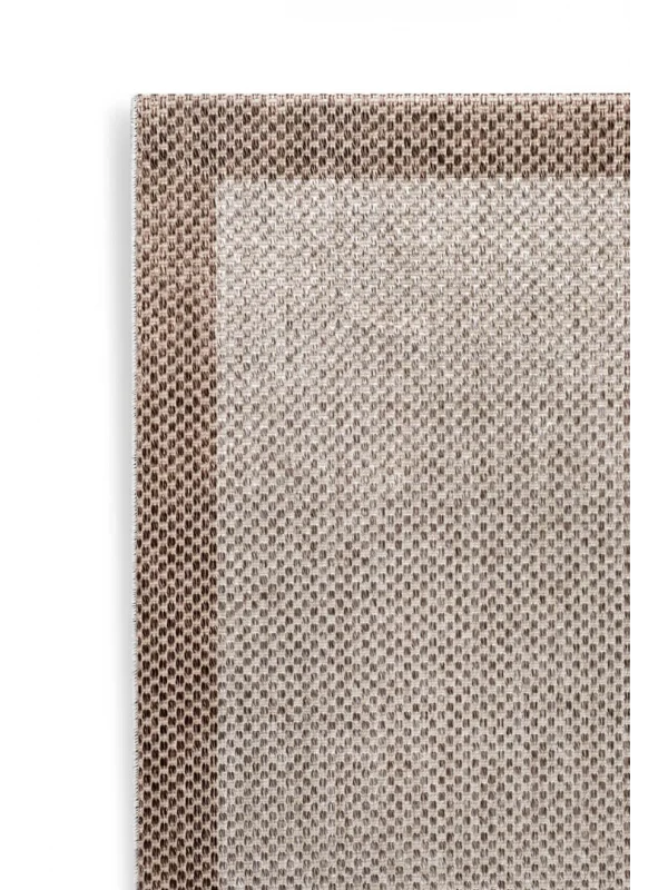 Destan Natura Sisal Bordürlü Özel Ölçü Tam Çerçeveli Jüt Sisal Modern Halı Ntr04 Kahve-Sütlü Kahve