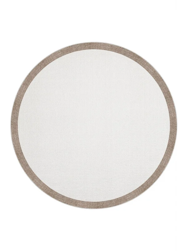 Destan Natura Sisal Bordürlü Özel Ölçü Tam Çerçeveli Jüt Sisal Modern Halı Ntr03 Kahve-Krem