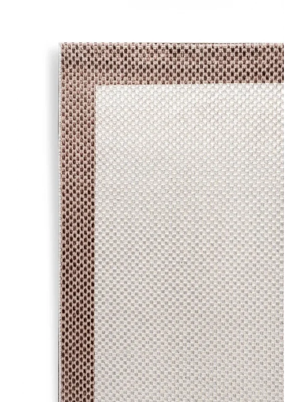 Destan Natura Sisal Bordürlü Özel Ölçü Tam Çerçeveli Jüt Sisal Modern Halı Ntr03 Kahve-Krem