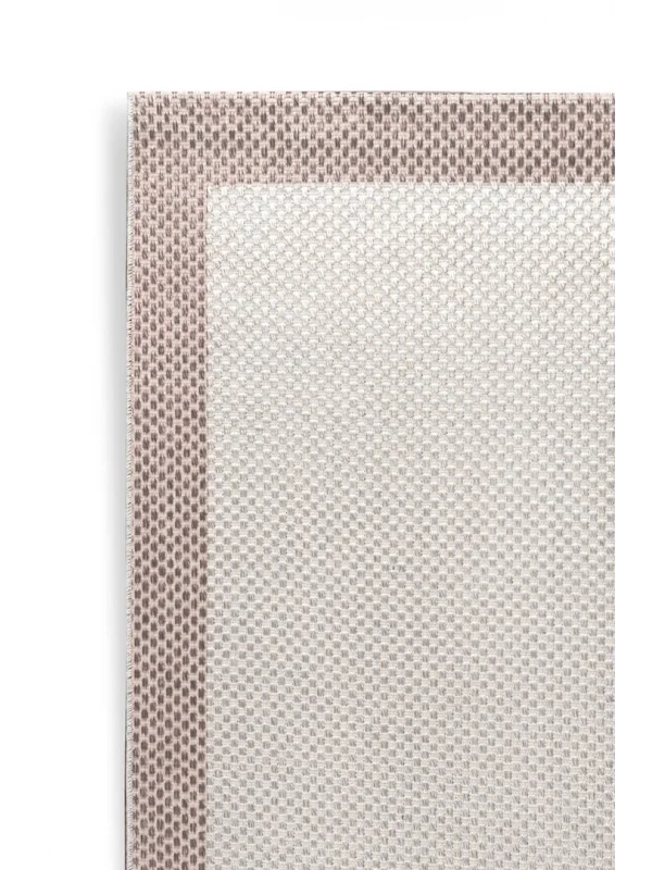 Destan Natura Sisal Bordürlü Özel Ölçü Tam Çerçeveli Jüt Sisal Modern Halı Ntr01 Sütlü Kahve-Krem