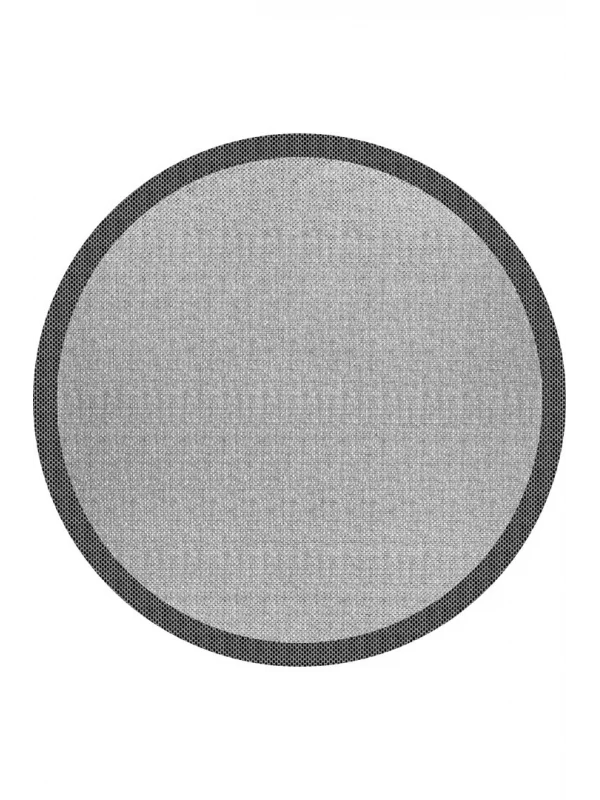 Destan Natura Sisal Bordürlü Özel Ölçü Tam Çerçeveli Jüt Sisal Modern Halı Ntr10 Siyah-Gri