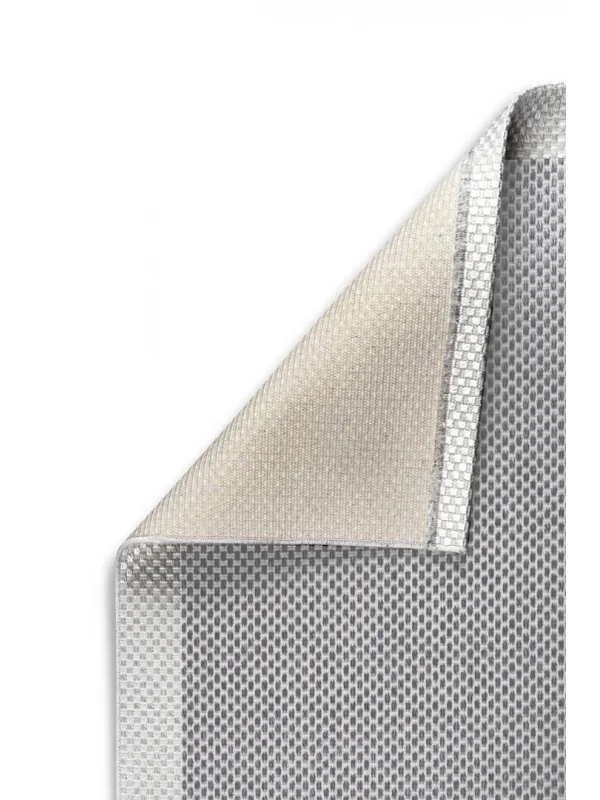 Destan Natura Sisal Bordürlü Özel Ölçü Tam Çerçeveli Jüt Sisal Modern Halı  Ntr09 Krem-Gri