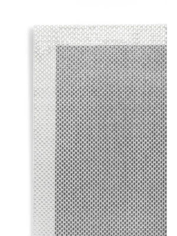 Destan Natura Sisal Bordürlü Özel Ölçü Tam Çerçeveli Jüt Sisal Modern Halı  Ntr09 Krem-Gri