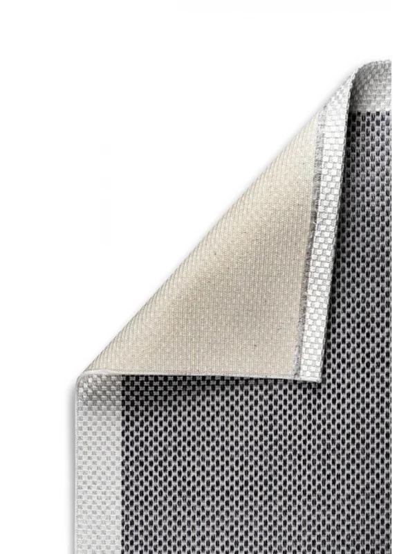 Destan Natura Sisal Bordürlü Özel Ölçü Tam Çerçeveli Jüt Sisal Modern Halı Ntr06 Krem-Antrasit