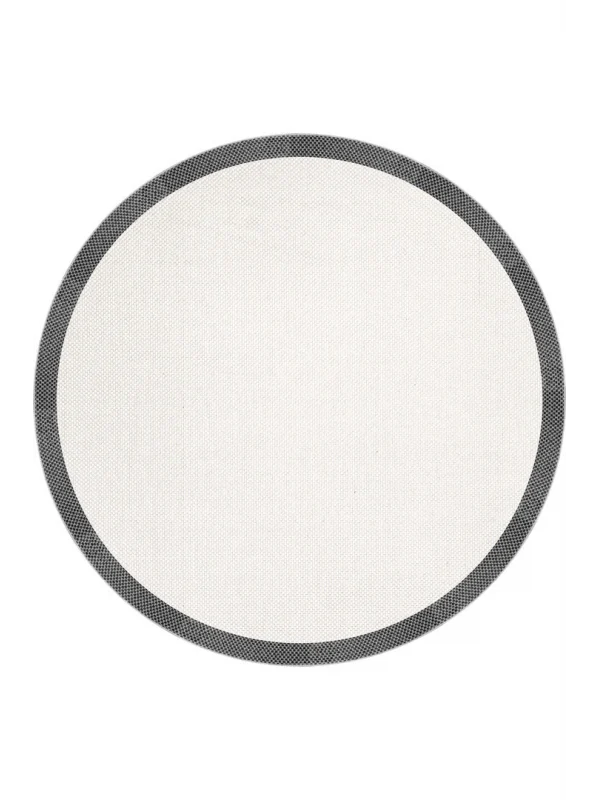 Destan Natura Sisal Bordürlü Özel Ölçü Tam Çerçeveli Jüt Sisal Modern Halı Ntr05 Antrasit-Krem