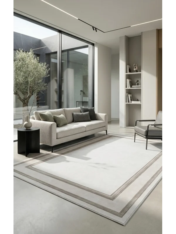 Destan Halı Quasar Yumuşak ve Parlak Tuşeli Modern Salon Halısı 5513 Bej