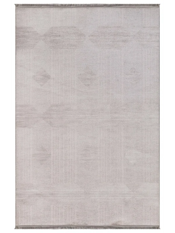 Destan Viyana Özel Ölçülü İnce Yapılı Modern Akrilik Halı VY12 Gri