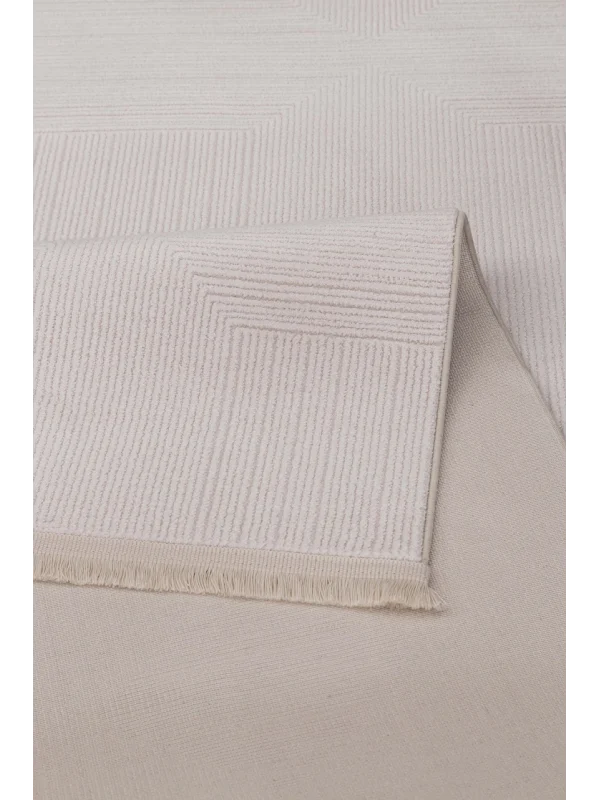 Destan Viyana Özel Ölçülü İnce Yapılı Modern Akrilik Halı VY12 Krem