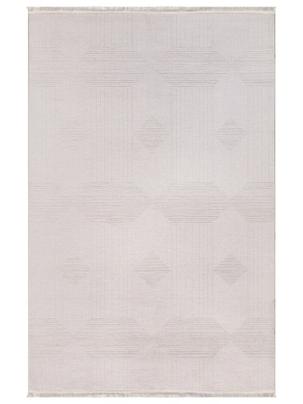 Destan Viyana Özel Ölçülü İnce Yapılı Modern Akrilik Halı VY12 Krem