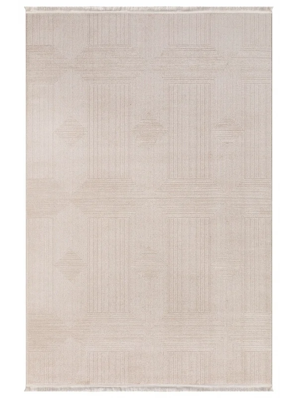 Destan Viyana Özel Ölçülü İnce Yapılı Modern Akrilik Halı VY14 Bej