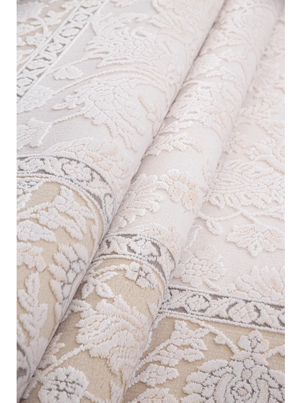 Destan Halı Rivienna Klasik Desenli Viskon Yumuşak Yapılı İpeksi Lüx Salon Halısı DH2