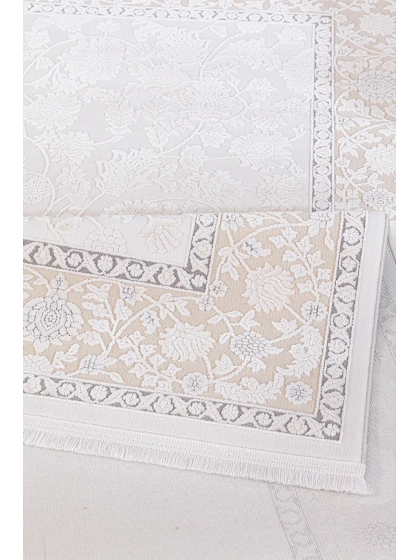 Destan Halı Rivienna Klasik Desenli Viskon Yumuşak Yapılı İpeksi Lüx Salon Halısı DH2