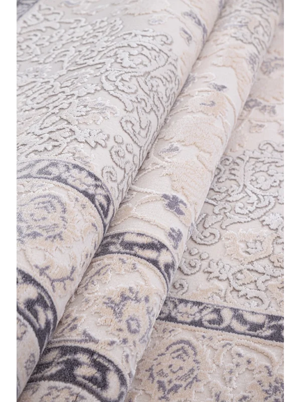 Destan Halı Rivienna Klasik Desenli Viskon Yumuşak Yapılı İpeksi Lüx Salon Halısı DH5