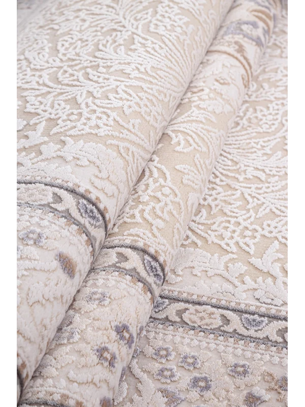 Destan Halı Rivienna Klasik Desenli Viskon Yumuşak Yapılı İpeksi Lüx Salon Halısı DH6