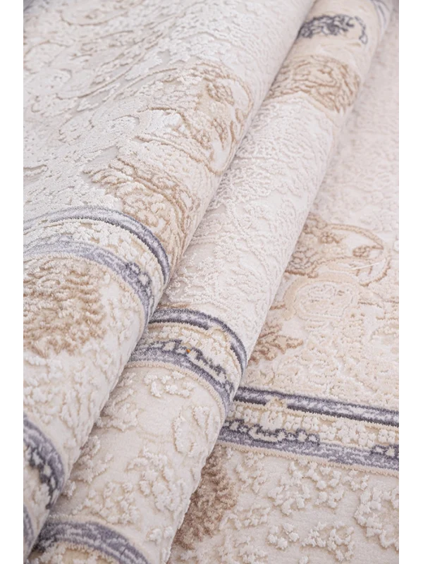 Destan Halı Rivienna Klasik Desenli Viskon Yumuşak Yapılı İpeksi Lüx Salon Halısı DH7