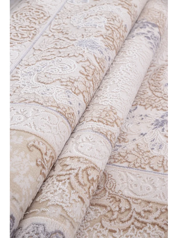 Destan Halı Rivienna Klasik Desenli Viskon Yumuşak Yapılı İpeksi Lüx Salon Halısı DH8