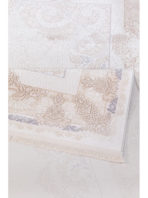 Destan Halı Rivienna Klasik Desenli Viskon Yumuşak Yapılı İpeksi Lüx Salon Halısı DH8