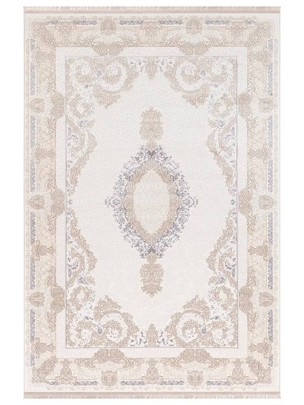 Destan Halı Rivienna Klasik Desenli Viskon Yumuşak Yapılı İpeksi Lüx Salon Halısı DH8