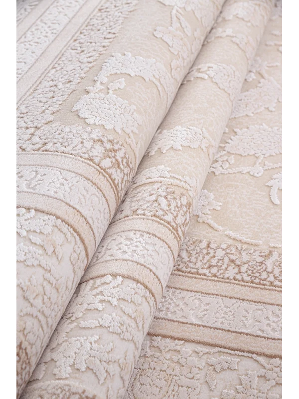 Destan Halı Rivienna Klasik Desenli Viskon Yumuşak Yapılı İpeksi Lüx Salon Halısı DH9