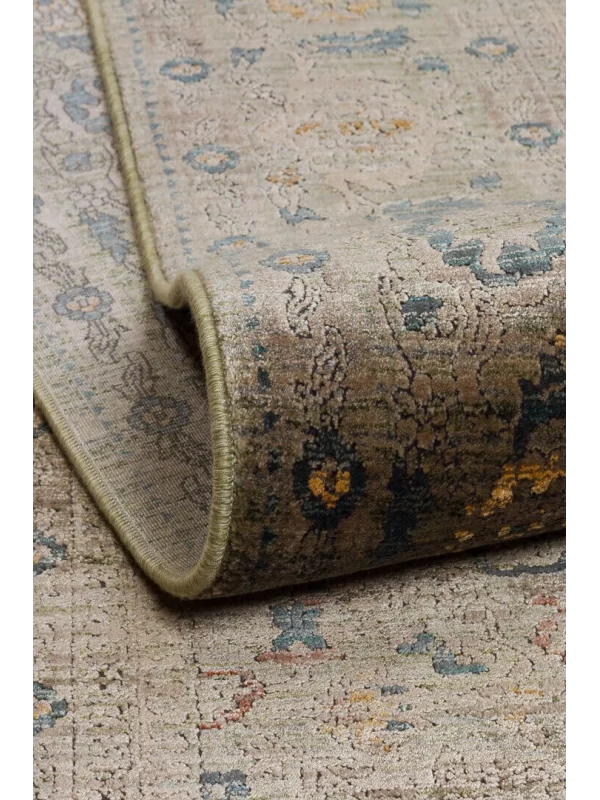 DESTAN Hermes 01 Vintage El Dokuma Motifli 100 Tarak Özel Tezgah Makine Halısı