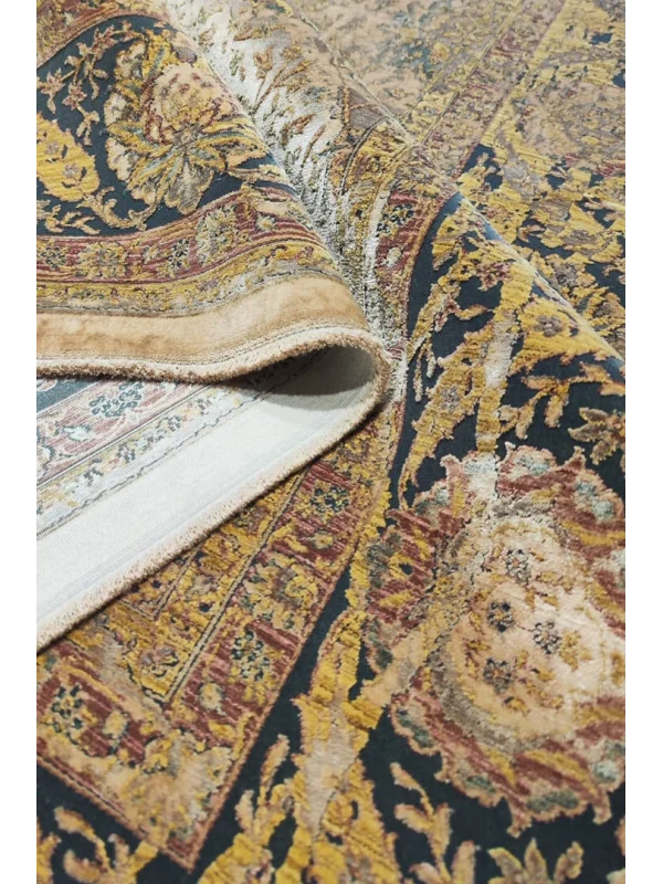 DESTAN Hermes 03 Vintage El Dokuma Motifli 100 Tarak Özel Tezgah Makine Halısı