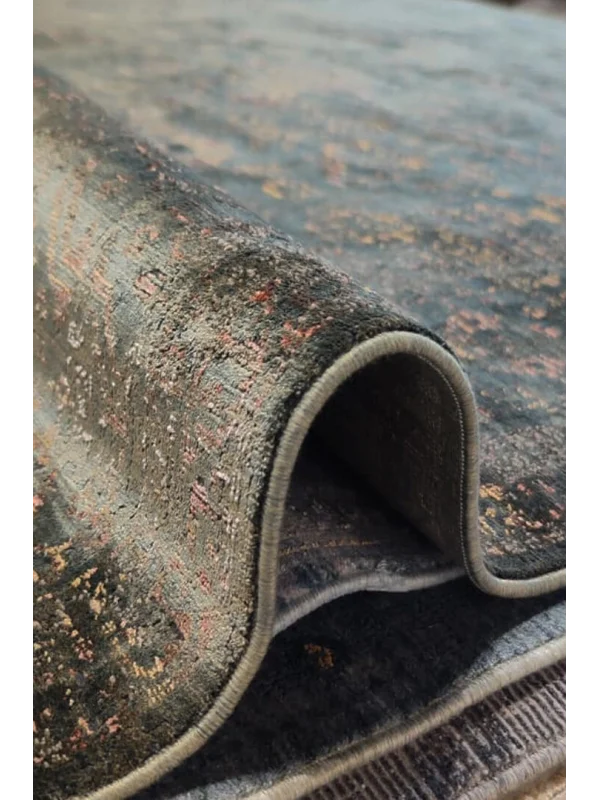 DESTAN Hermes 04 Vintage El Dokuma Motifli 100 Tarak Özel Tezgah Makine Halısı