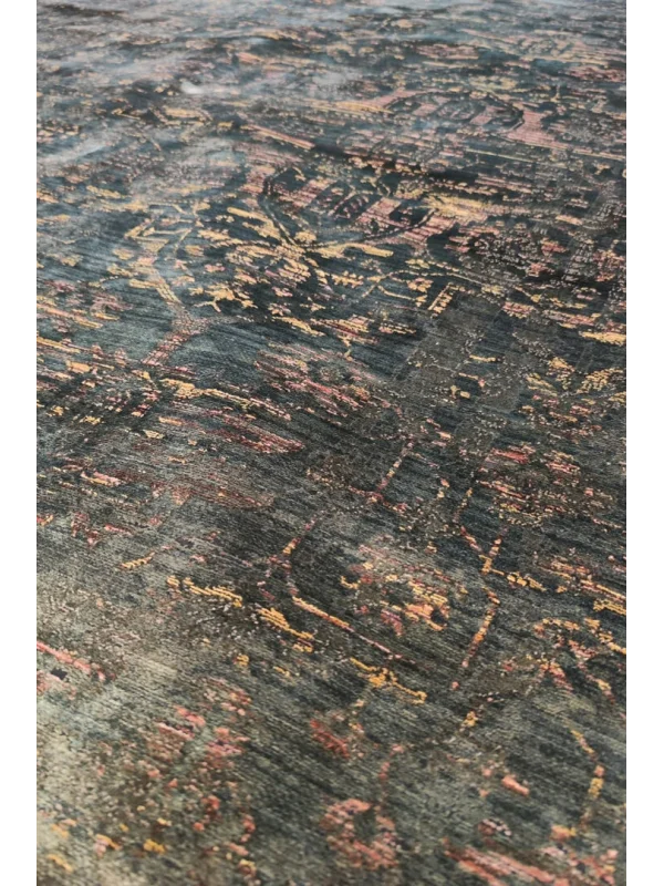 DESTAN Hermes 04 Vintage El Dokuma Motifli 100 Tarak Özel Tezgah Makine Halısı