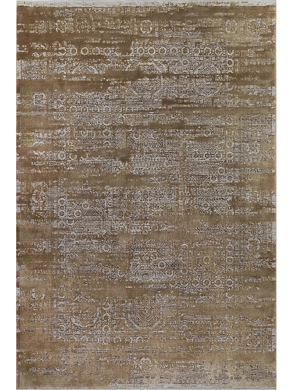 DESTAN Vintage 04 El Dokuma Motifli Viskon 100 Tarak Özel Tezgah Makine Halısı