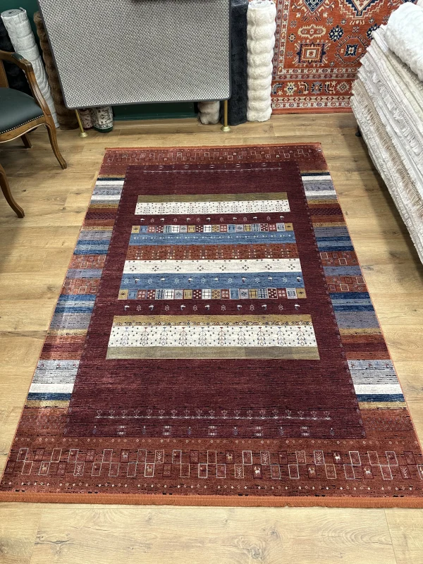 Artemis Halı 100 Tarak Bambu Bella 06476A Etnik Modern Salon Halısı