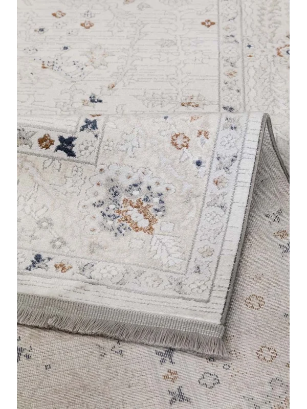 Destan Vasil Serisi Modern Ve Etnik Vintage Desenli İnce Ve Yumuşak Yapılı Salon,Oturma Odası Yatak Odası Uzun Ömürlü Makine Halısı