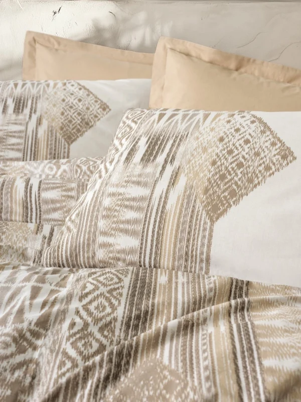 Cottonbox Ethnic Ranforce Amara Karamel Çift Kişilik Nevresim Takımı