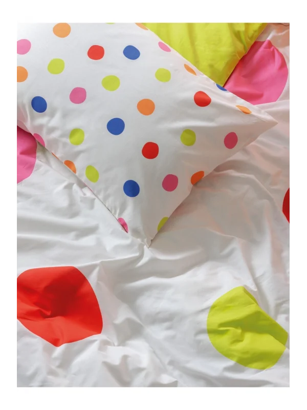 Cottonbox Modeline Ranforce Dotsy Turuncu Çift Kişilik Nevresim Takımı