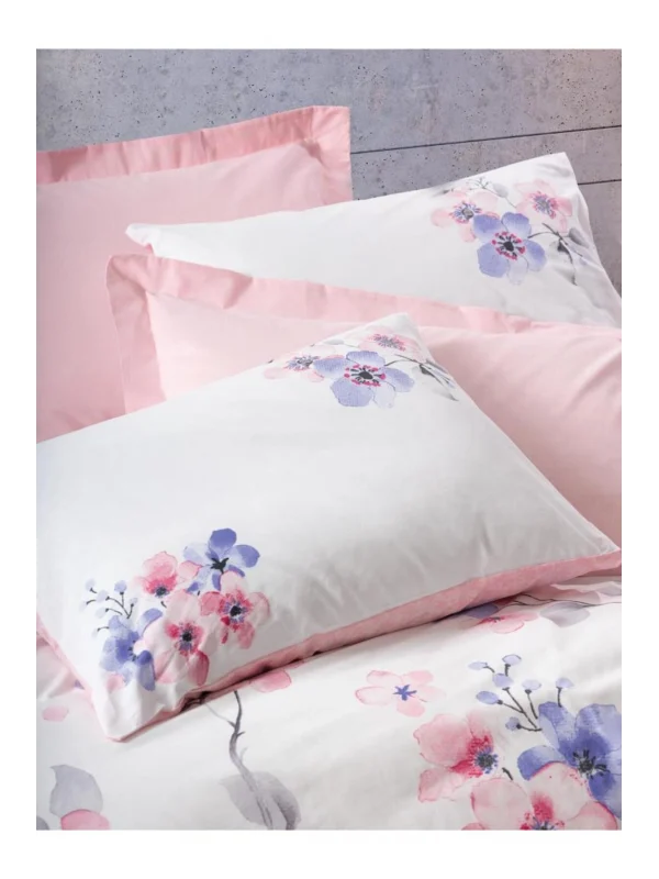 Cottonbox Modeline Ranforce Jayda Pembe Çift Kişilik Nevresim Takımı