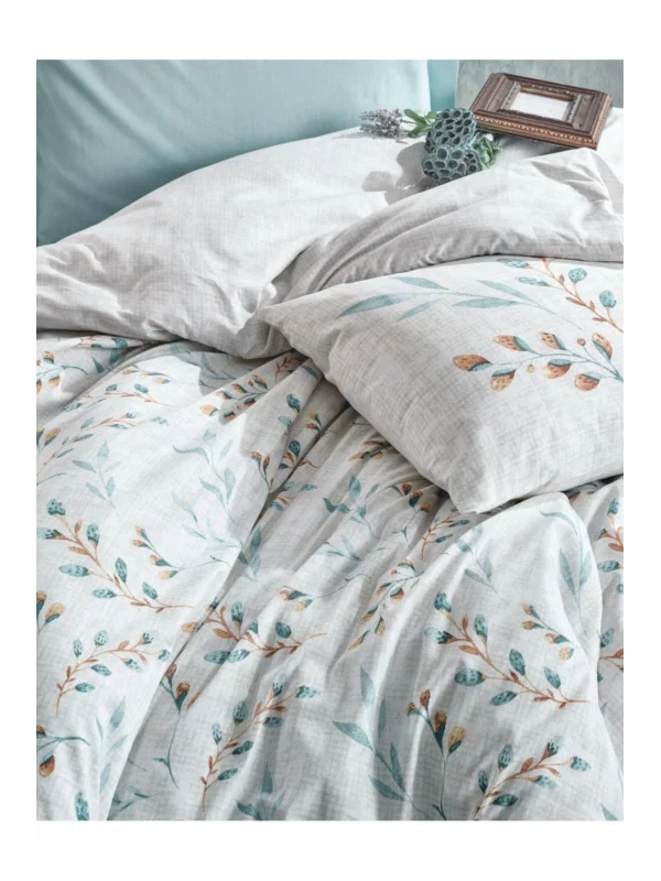 Cottonbox Modeline Ranforce Lendell Mint Çift Kişilik Nevresim Takımı