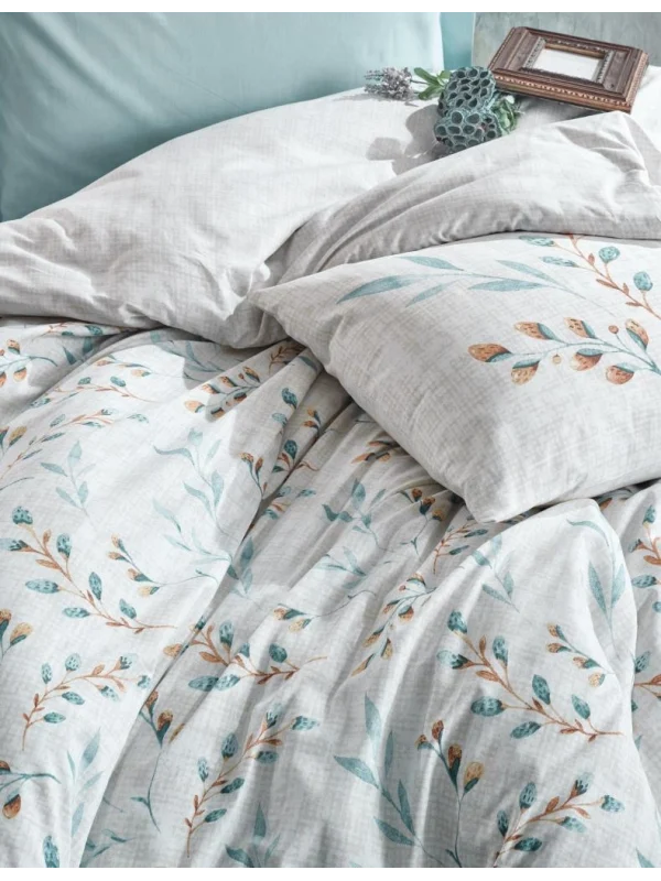 Cottonbox Modeline Ranforce Lendell Mint Tek Kişilik Nevresim Takımı