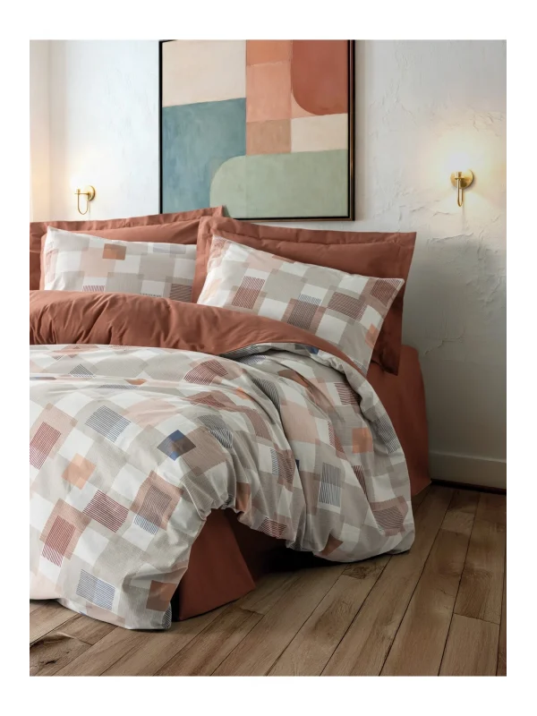 Cottonbox Modeline Ranforce Sable Tarçin Çift Kişilik Nevresim Takımı