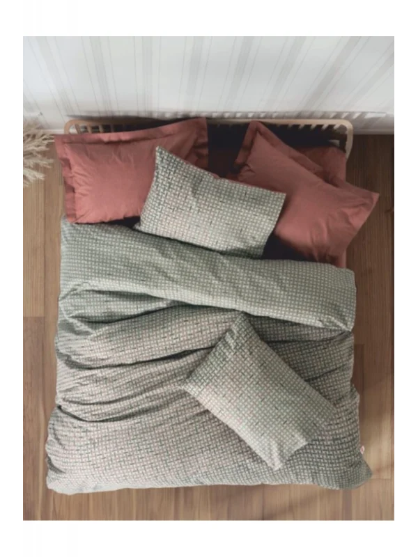 Cottonbox Petite Ranforce Mote Kiremit Çift Kişilik Nevresim Takımı