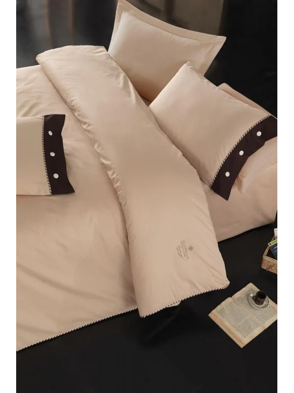 Cottonbox Plain Ranforce Bej Çift Kişilik Nevresim Takımı